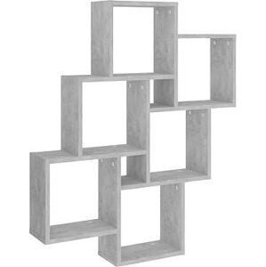Shumee nástenná kubická betónovo sivá 78 × 15 × 93 cm drevotrieska, 807173