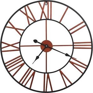 Nástenné hodiny kovové, 58 cm, červené