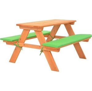 Detský piknikový stôl s lavičkami 89 × 79 × 50 cm masívne jedľa 91793 91793