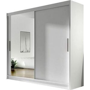 Nejlevnější nábytek Gamba VI – biely mat/zrkadlo