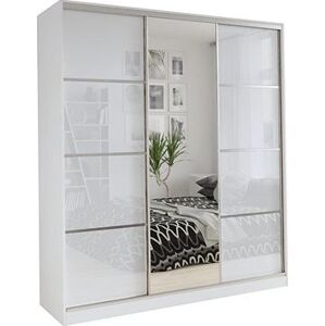 Nejlevnější nábytek Litolaris 180 se zrcadlem - bílý lesk