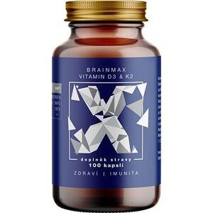 BrainMax Vitamín D3 & K2, 5000 IU/K2 ako MK7 150 mcg, 100 kapsúl