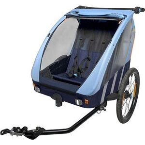 Trailblazer detský kombinovaný vozík za bicykel + kočík pre 2 deti – modrý