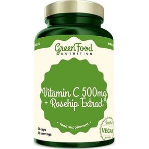GreenFood Nutrition Vitamín C + Extrakt zo šípok 60 kapsúl