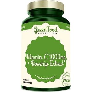 GreenFood Nutrition Vitamín C 1 000 mg + Extrakt zo šípok 60 kapsúl