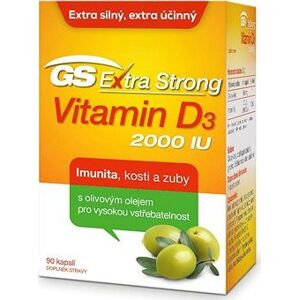 GS Extra Strong Vitamín D3 2000 IU cps. 90 2022 ČR/SK