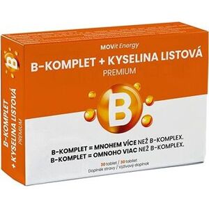 MOVit B-Komplet + Kyselina listová PREMIUM, 30 tabliet