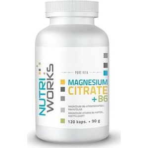 NutriWorks Magnesium Citrate + B6 120 kapsúl