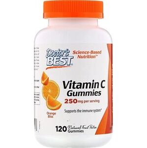 Doctor's Best Vitamin C, 120 gumových vegan bonbónů s příchutí pomeranče