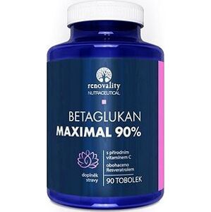 Renovality Betaglukan 90% Maximal s Vitamínem C přírodního původu, 90 tobolek