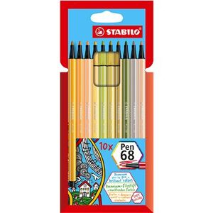 STABILO Pen 68, nové farby, puzdro 10 farieb