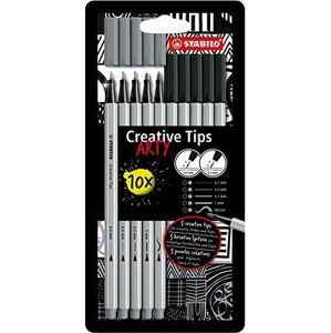 STABILO Creative Tips ARTY - sada 10 ks (černá a středně šedá barva)