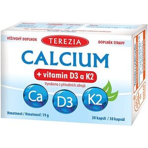 TEREZIA CALCIUM + vitamín D3 a K2 30 kapsúl