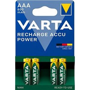VARTA nabíjateľná batéria Recharge Accu Power AAA 800 mAh R2U 4 ks