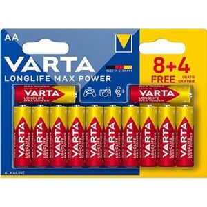 VARTA alkalická batéria Longlife Max Power AA 8+4 ks