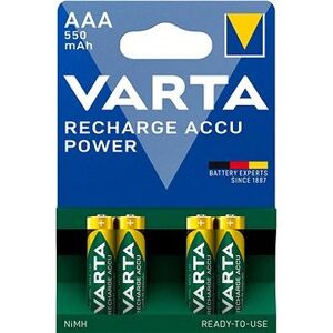 VARTA nabíjateľná batéria Recharge Accu Power AAA 550 mAh R2U 4 ks