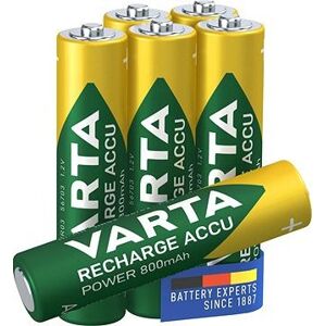 VARTA nabíjateľná batéria Recharge Accu Power AAA 800 mAh R2U 6 ks