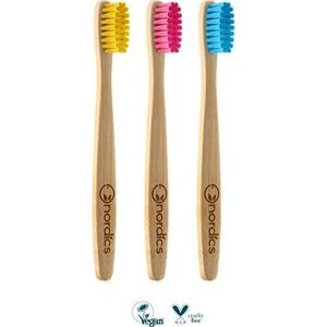NORDICS bambusová zubná kefka pre deti, modrá